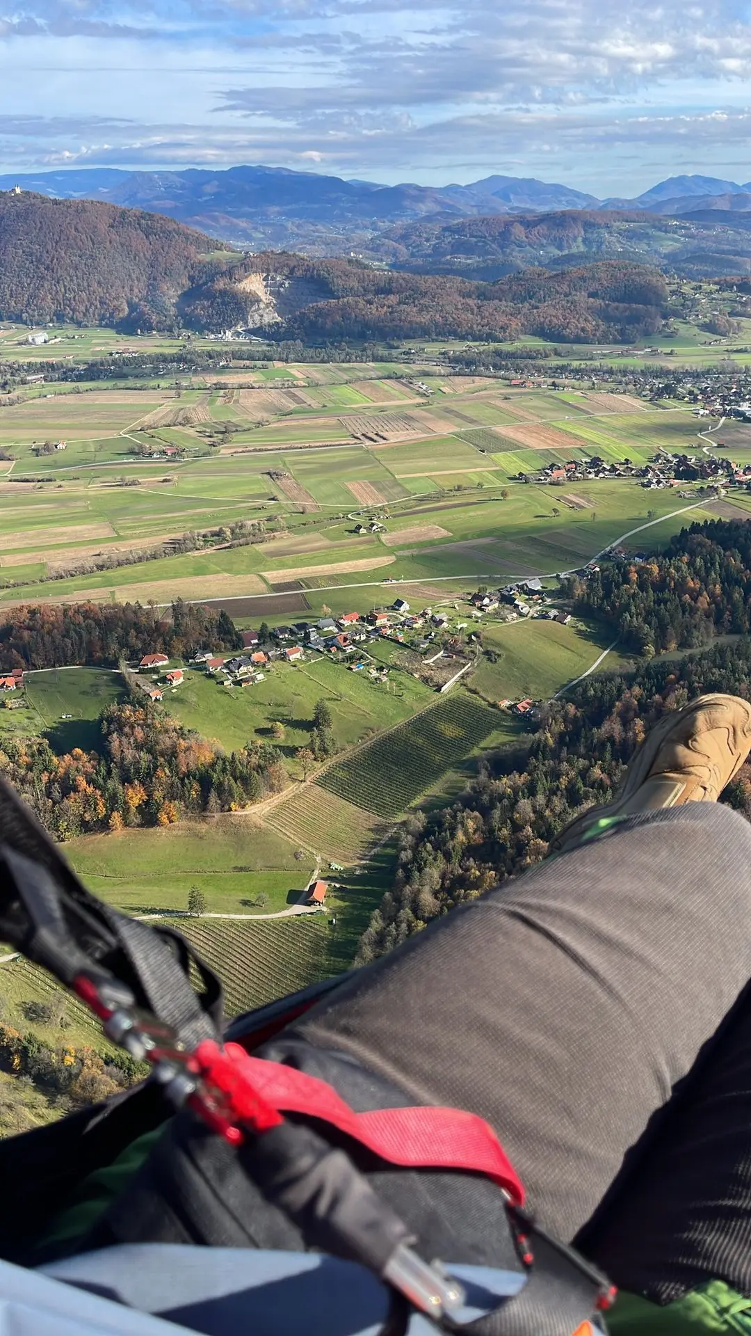 Pilot view over the Savinja Valley, Slovenia